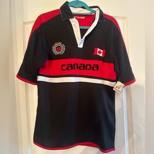 Black and Red Canada Rugby Shirt